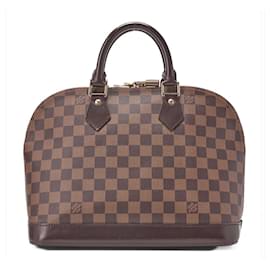LOUIS VUITTON – Borsa a Mano Alma PM Damier Marrone con Finiture Dorate