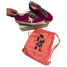 Sneaker basse in suede fucsia Golden Goose