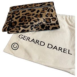 Gerard Darel Pochette Gérard Darel leopardata + sacchetto antipolvere, 28x19 cm