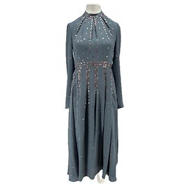 Valentino Garavani Seidenkleid mit Perlenblumen