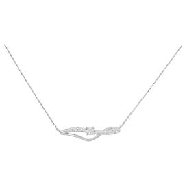 Autre Marque Diamant-Halskette aus Weißgold Au750