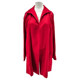 Rote Satinjacke mit Seide - Autre Marque