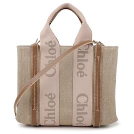 Borsa Tote Piccola Woody in Lino - Chloé