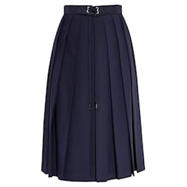 Moncler Falda midi plisada de mezcla de lana
