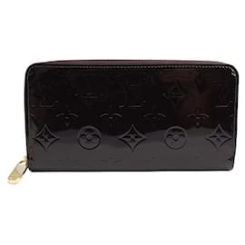 Louis Vuitton Lange Zippy-Geldbörse Monogram Vernis Amarante Gold