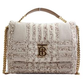 Burberry Borsa a Spalla in Tweed TB