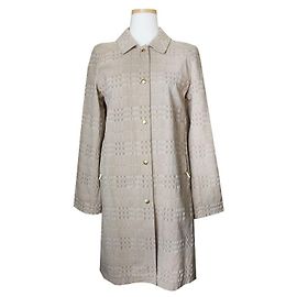 Burberry Beiger Jacquard-Mantel