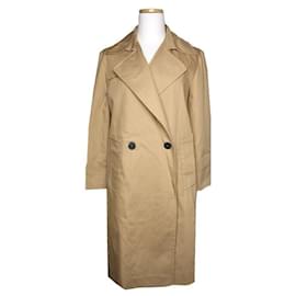 Sandro Beige Baumwoll-Doppelreiher