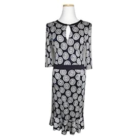 Vestido estampado azul medianoche Tory Burch