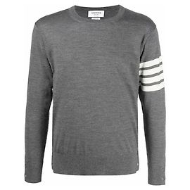 Thom Browne Stripe Sustainable Merino Wool Knit