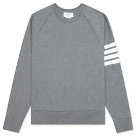 Thom Browne Bar Streifen Waffel Raglan Sweatshirt