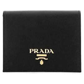 Prada Saffiano Bifold Geldbörse mit Metall-Logo