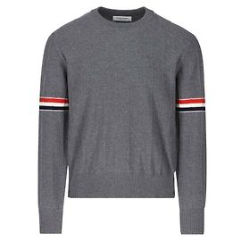 Thom Browne Lässiger Pullover aus Wolle in Mittelgrau