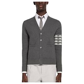 Jacquard-Cardigan Stripe Hector - Thom Browne