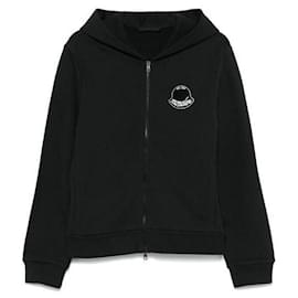 Felpa con zip e patch logo - Moncler