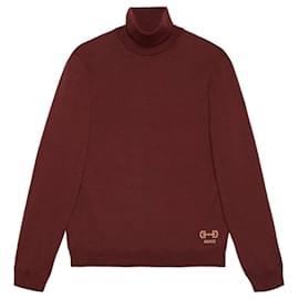 Wollpullover mit Rollkragen in Horsebit-Intarsie - Gucci