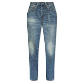 Jeans de denim auténtico slim fit - Saint Laurent