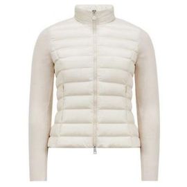 Moncler Gepolsterte Wolljacke mit Reißverschluss