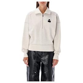 Moletom com zíper meia altura e logo - Isabel Marant