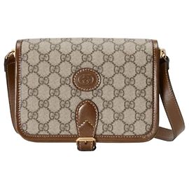 Gucci GG Supreme Mini Schultertasche mit Überlappung