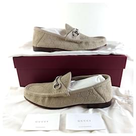 Mocassino in Suede Avena con Bit di Cavallo - Gucci