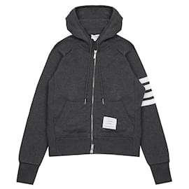 Bar Sprite Zip-Up Hoodie - Thom Browne