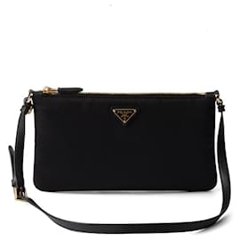 Schultertasche aus Re-Nylon schwarz - Prada