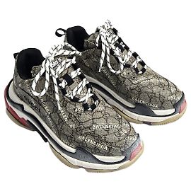 Gucci Balenciaga Il Progetto Hacker Sneakers Triple Beige