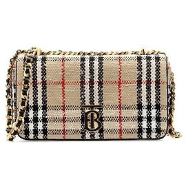 Burberry Piccola borsa a rotelle in check vintage in bouclé