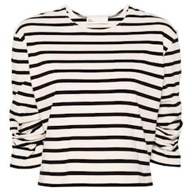 T-Shirt mit gerafften Ärmeln - Tory Burch