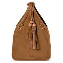 Suede-Handtasche mit Quasten - Miu Miu