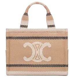 Small Cabas Tie Stripe Textile Triumph - Céline