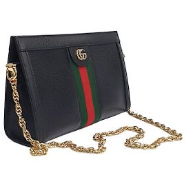 Gucci Bolsa de ombro GG Supreme Ophidia com corrente dourada