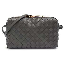 Bottega Veneta Bolso de Hombro Intrecciato Grafito Claro