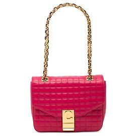 Céline Borsa C Piccola in Pelle di Vitello Trapuntata Rosa di Celine