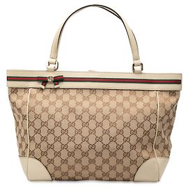 Gucci Mayfair Tote aus beigem GG Canvas