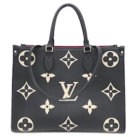 Borsa On-the-Go MM in pelle Monogram Empreinte bicolore Louis Vuitton