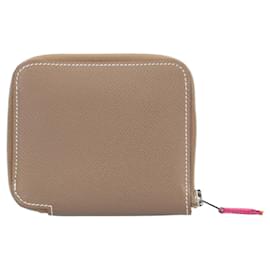 Porte-monnaie/étui à pièces compact Azap en soie Hermès