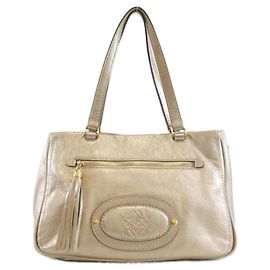 Borsa a mano Loewe argento con dettagli dorati