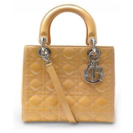 BORSA A MANO CHRISTIAN DIOR LADY MEDIA IN PELLE LUCIDA CANNAGE