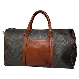 Borsa Dufdel in pelle astratta vintage Balenciaga verde marrone