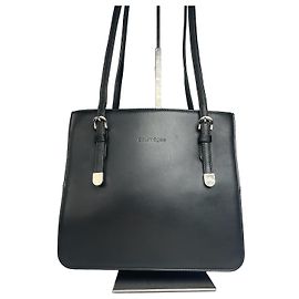 Vintage Courreges Lederhandtasche schwarz