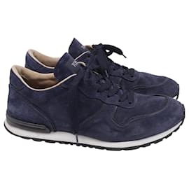 Sneakers basse con lacci Tod's in suede blu navy