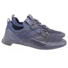 Sneakers basse Tod's No_Code in pelle blu navy