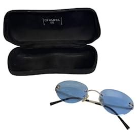 Chanel CC Logo Blu Argento Senza Montatura 4003 - Autre Marque