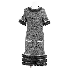 Chanel P39939 Kleid aus Mischstrick/fake Fur Cashmere-Mix