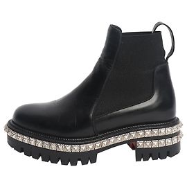 Christian Louboutin Botas Chelsea de plataforma negras con tachuelas - talla EU 35 (UK 2)