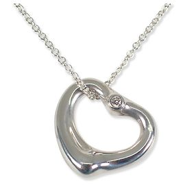 Tiffany & Co Collana Pendente Cuore Diamante 2P Tiffany 925