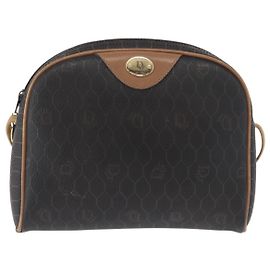 Borsa a spalla vintage Honeycomb in tela e pelle Christian Dior