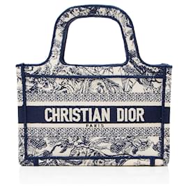 Dior Mini Buch Tote Toile De Jouy